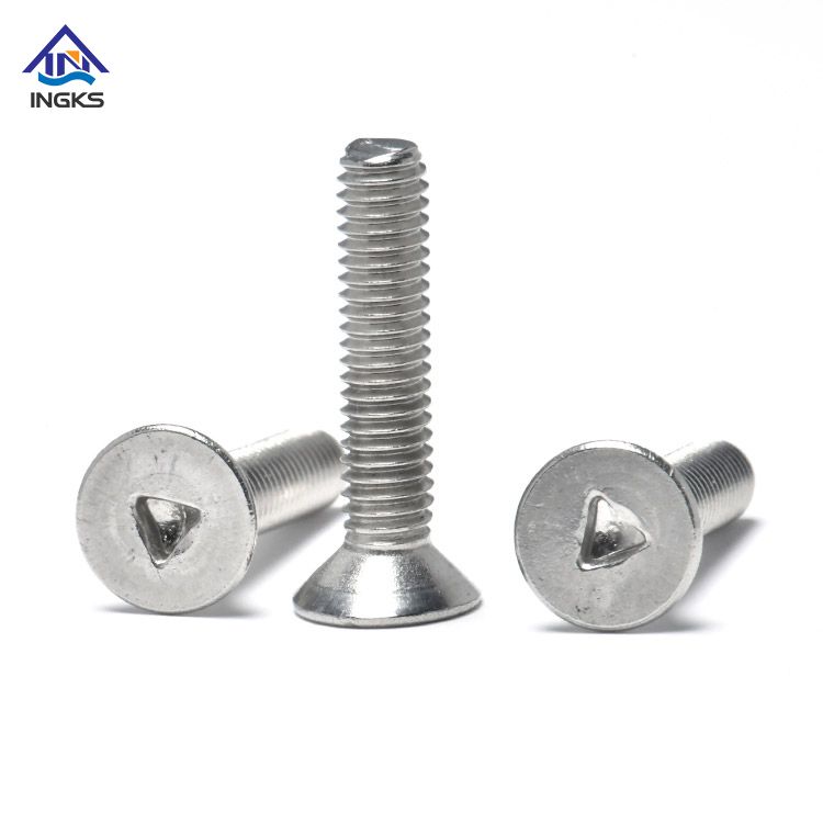 Tornillo de seguridad de cabeza CSK con casquillo triangular A2 A4