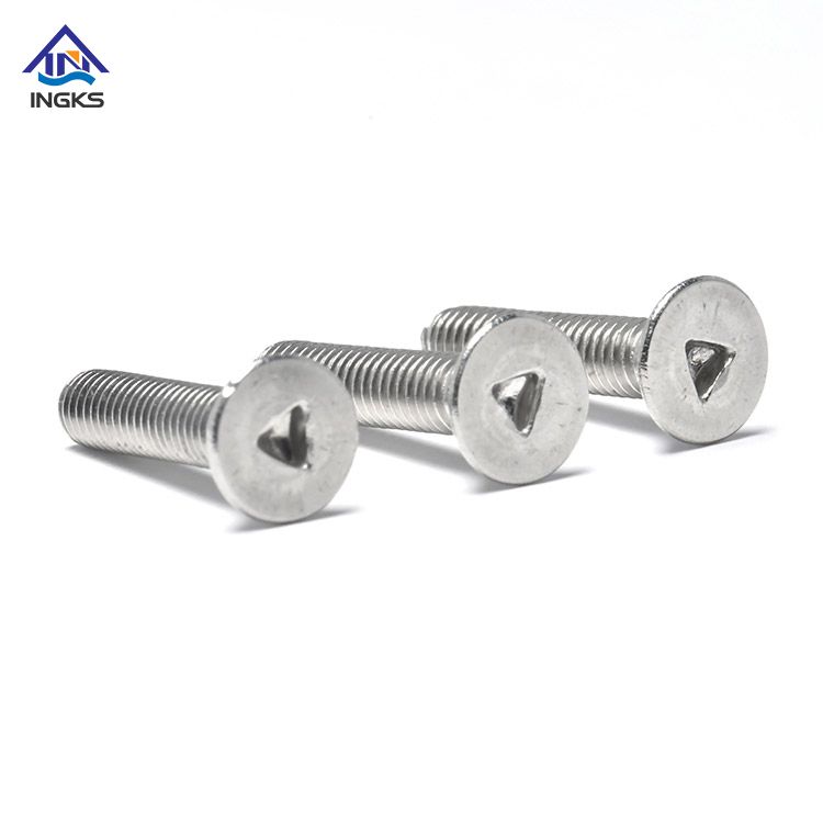 Tornillo de seguridad de cabeza CSK con casquillo triangular A2 A4