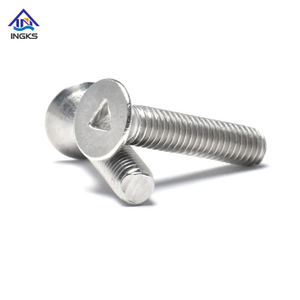 Tornillo de seguridad de cabeza CSK con casquillo triangular A2 A4