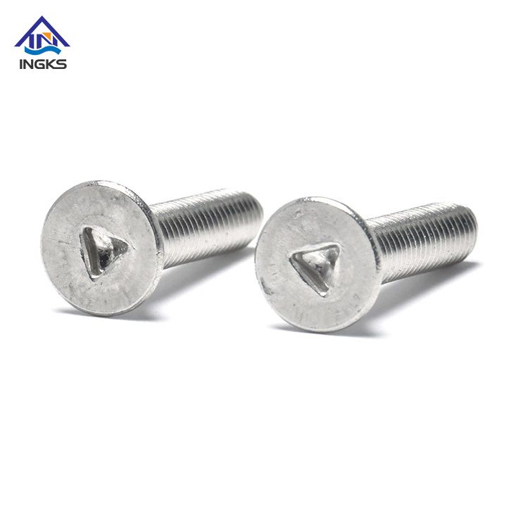 Tornillo de seguridad de cabeza CSK con casquillo triangular A2 A4