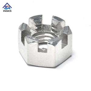 Acero inoxidable 304 316 Tuerca almenada hexagonal ranurada DIN935 